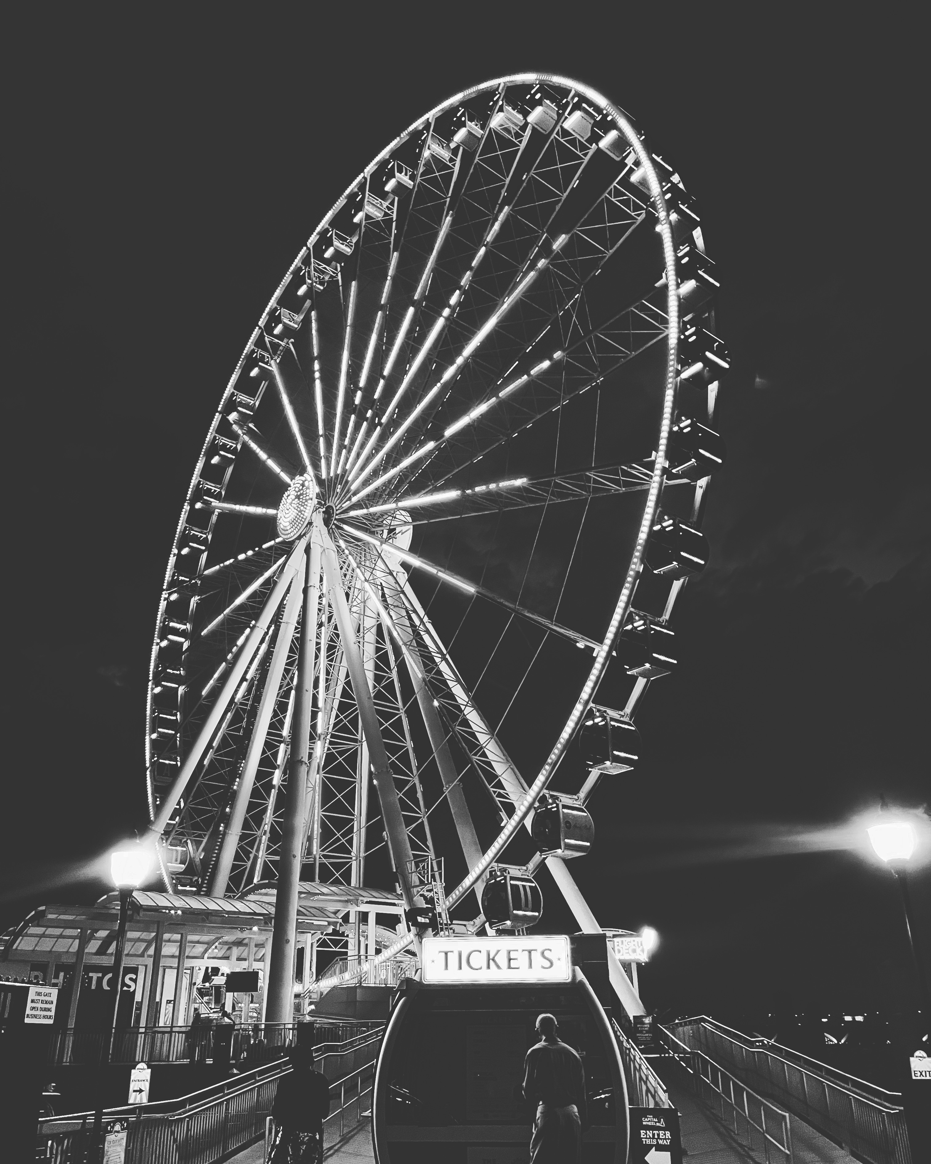 Ferris wheel at night